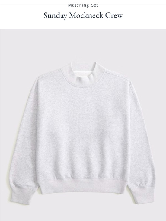 Abercrombie & Fitch Tops - Abercrombie & Fitch Light Heather Gray Mockneck Sweatshirt
